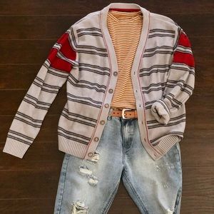 Retrofit | Men’s Gray Cardigan (Large)